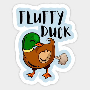 Fluffy Duck Sticker